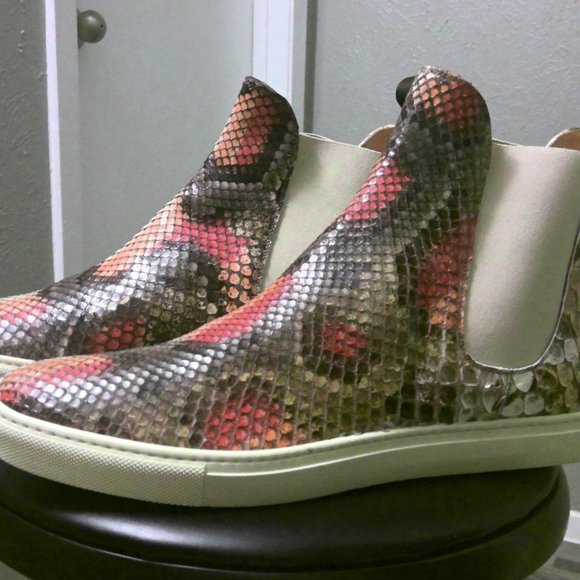 Hand made multi colored snake Chelsea boot main image 10